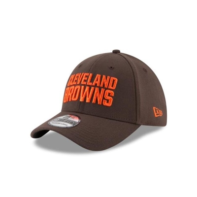 Brown Cleveland Browns Hat - New Era NFL Team Classic 39THIRTY Stretch Fit Caps USA7854301